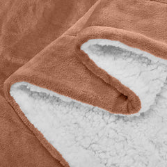 1pc Luxurious Double-Sided Sherpa Throw Blanket – Soft, Warm & Cozy Contemporary Blanket, Machine Washable, Perfect for Couch, Bed, Office & Travel, Ideal Gift