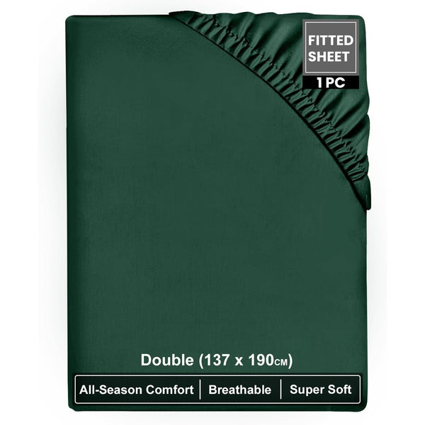 Super Dreamer Fitted Bed Sheets 100% Polyester, Available in Single, Double & King Sizes, Multiple Colours, Machine Washable, Soft & Durable, Perfect for a Cozy Night'S Sleep