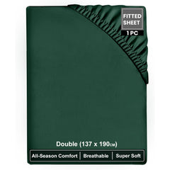 Super Dreamer Fitted Bed Sheets 100% Polyester, Available in Single, Double & King Sizes, Multiple Colours, Machine Washable, Soft & Durable, Perfect for a Cozy Night'S Sleep