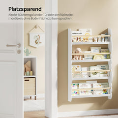 1pc Bookshelf Ledge | Book Organizer with Bookshelves, Pine E1 MDF, Green, Cubby Shelf, Freestanding, Suitable for Various Room Types