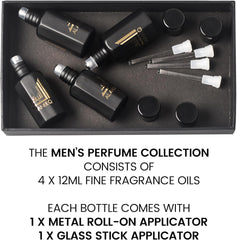 Al Aneeq Luxury Mens Perfume Oil Gift Set, 4 X 12Ml Fine Fragrance for Men