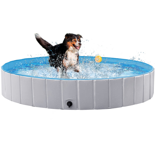 Costoffs Pet Pool Foldable Dog Swimming Pool, Pet Pool Portable Bathing Swimming Tub for Garden/Beach/Yard/Home, L/XL/XXL/XXXL, Blue/Grey/Black/Ocean Blue
