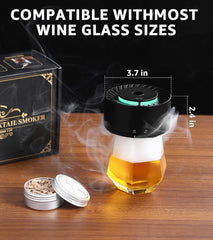 Electric Whiskey Smoker Kit with LED Light,6 Wood Chip Flavor,No Butane Needed,Rechargeable Cocktail, Old Fashioned Smoker Kit,Bar Set Accessories Gifts for Men,Dad, Husband, Birthday