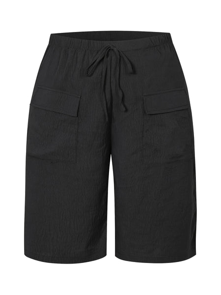 Circle 3pcs Set Standard Size Women's Shorts Casual Beach Pants with Pockets