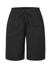 Circle 3pcs Set Standard Size Women's Shorts Casual Beach Pants with Pockets