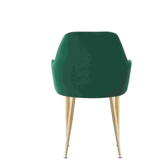 MOF Velvet Dining Chairs Kitchen Chairs Living Room Chairs with Sturdy Metal Legs Reception Chairs with Backrest and Padded Seat