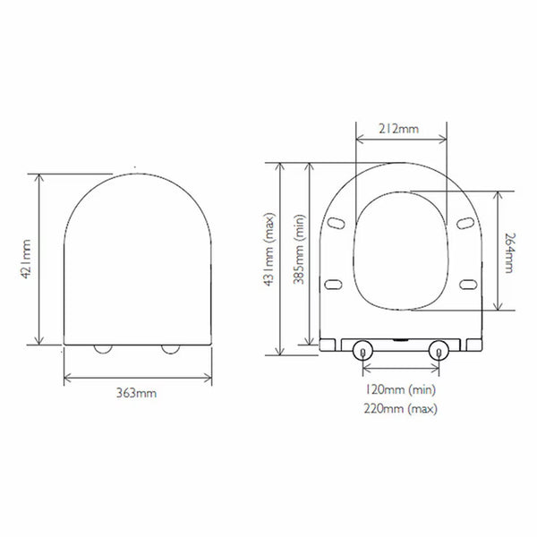 Tavistock Lindo Open Back Toilet with Cistern and Seat