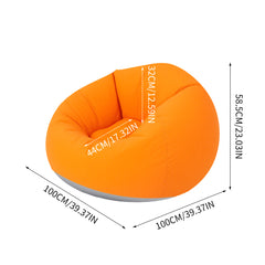1PC Orange Spherical Inflatable Sofa, Large Inflatable Sofa, Equipped with Manual Inflation Pump, Suitable for Use in Living Room/veranda/bedroom, Size 100*100*58.5cm