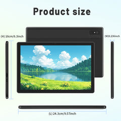 Tablet Computer, 10.1 Inches, Equipped with The Latest Android 15 System, Maximum Expandable 1TB Storage, 8GB RAM (4GB+4GB Expandable), 64GB ROM, Equipped with Keyboard, Mouse, Stylus and Protective Case, Stylus Color Random, 5000mAh Battery