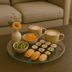 35cm Glass Lazy Susan Turntable with Rotating Design, Non-Slip Base, Round Rotating Serving Tray for Dining Table, Parties, Centerpiece Display, Kitchen Organizer