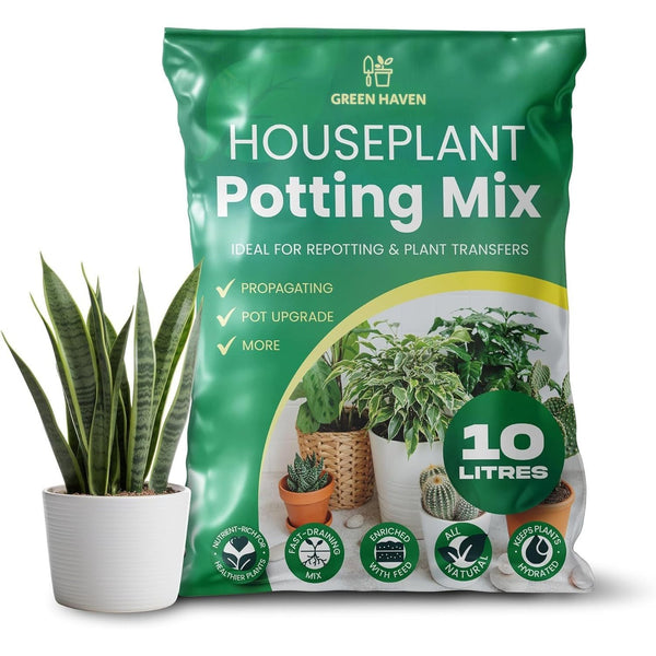 10L Peat Free Multi Purpose Compost Soil for Indoor Plants, Houseplant Potting Mix for Repotting, Herbs & Flowers, Nutrient Enriched All Purpose Plant Soil for Pots & Planters