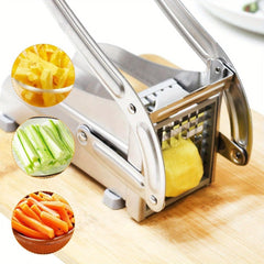 Potato Chipper Chip Chopper Cutter Slicer Maker 2 Stainless Steel Sharp 36/ 64 Holes French Fry Easily Removable
