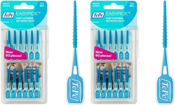 Tepe Easypick Toothpicks, Orange, ISO XS-S, 60Pcs, Dental Plaque Removal Tool, Efficient and Easy Cleaning between the Teeth, Toothpicks for Narrow Gaps