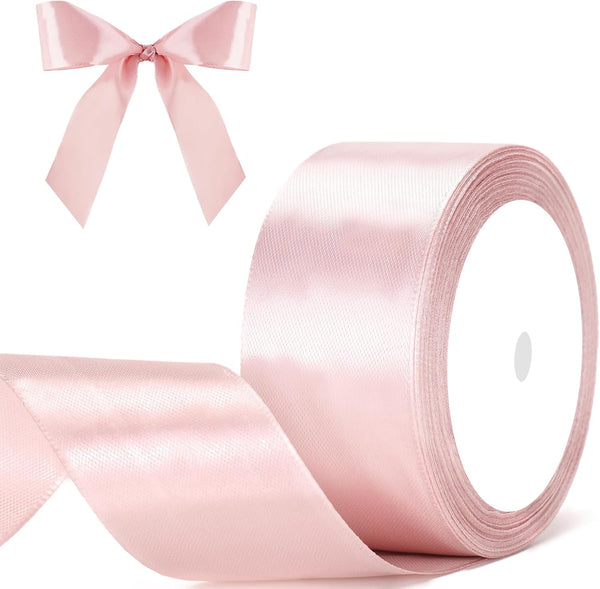 G2PLUS White Stain Ribbons - 22M Thick Fabric Gift Wrap Ribbons for Crafting, Wedding & Valentine'S Day Decoration