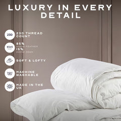 Snuggledown Hotel Signature Goose Feather & down All Seasons 13.5 Tog Duvet, in 3 Sizes