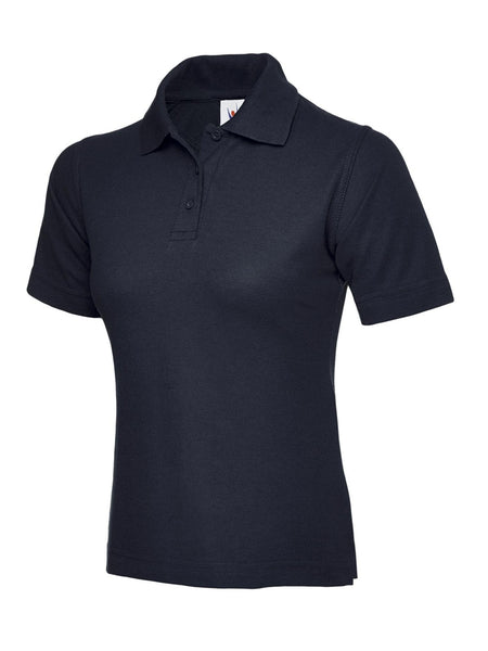 Uneek Clothing UC106 Women's Classic Short-Sleeved Poloshirt - Uniform, Casual or Office Wear | 50/50 Cotton Polyester | Plain Tee Top for Ladies, Side Vents