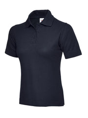 Uneek Clothing UC106 Women's Classic Short-Sleeved Poloshirt - Uniform, Casual or Office Wear | 50/50 Cotton Polyester | Plain Tee Top for Ladies, Side Vents