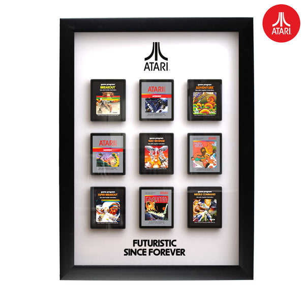 Official Atari Cartridge Wall Art Retro Gaming 3D Wall Decor Classic Arcade Cartridge Display Collectors Wall Decoration For Gaming Room Office Or Home Gift For Gamers