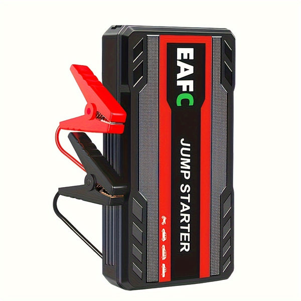 Portable Car Jump Starter Battery Power Bank Emergency Booster with LED Light 12V Auto Starting Device Support Starting 12V Gasoline Cars Up to 3.0L