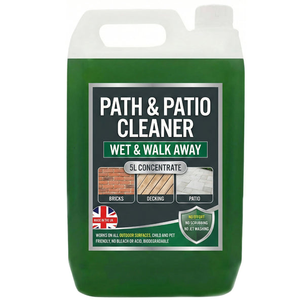 Green Stain Removing Patio & Path Outdoor Cleaning Fluid Solution Perfect For Driveways (5 Litre)