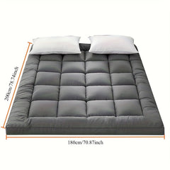 10cm Hotel Quality Mattress Topper | Super Soft with 1200GSM Hollowfiber Filling | Elasticized Corner Straps | Single, Small Double (4ft), Double, King, Super King Size, Grey