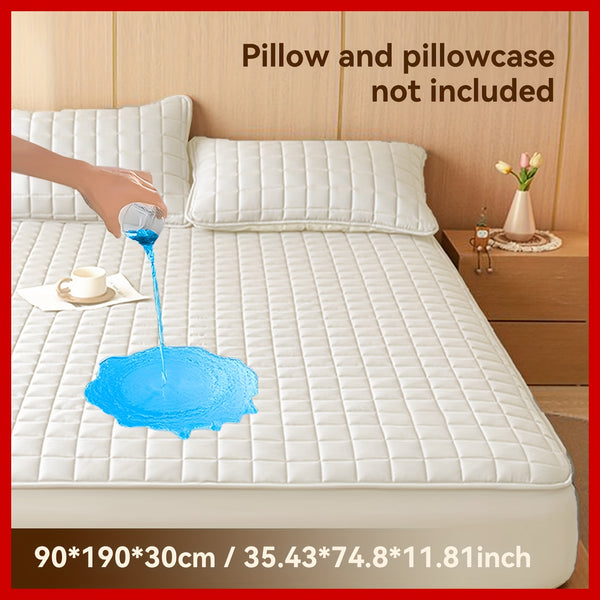 1pc Multicolor Mattress Protector, No Pillowcase And Insert Included, Soft Comfort Solid Color Fitted Sheet Bedding Cover, Minimalist Breathable Bedspread Suitable For Bedroom And Guest Room, Reusable Underpads