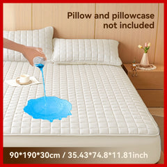 1pc Multicolor Mattress Protector, No Pillowcase And Insert Included, Soft Comfort Solid Color Fitted Sheet Bedding Cover, Minimalist Breathable Bedspread Suitable For Bedroom And Guest Room, Reusable Underpads