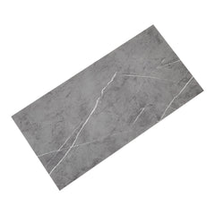 Marble Tile Stickers, Peel and Stick Marble Stick on Tiles 60 x 30cm, 10PCS PVC Self Adhesive Wall Backsplash Tiles for Kitchen Bathroom (Grey Marble)