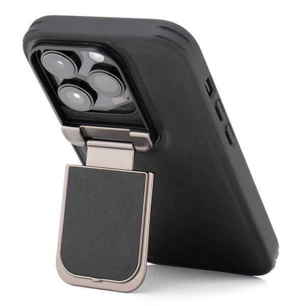 Shockproof Phone Case for iPhone 17 Pro Max Synthetic Faux Leather Cover Integrated Camera Protector Full Edge Protection Non-Slip Comfort Grip