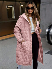 Popular Autumn/Winter Fashion Casual Streetwear Women's Long Hooded Padded Coat