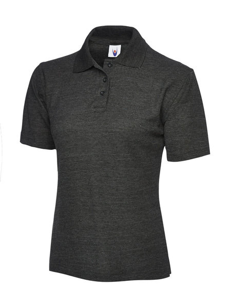Uneek Clothing UC106 Women's Classic Short-Sleeved Poloshirt - Uniform, Casual or Office Wear | 50/50 Cotton Polyester | Plain Tee Top for Ladies, Side Vents