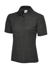 Uneek Clothing UC106 Women's Classic Short-Sleeved Poloshirt - Uniform, Casual or Office Wear | 50/50 Cotton Polyester | Plain Tee Top for Ladies, Side Vents