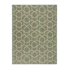 Nourison Horizon Geometric Indoor / Outdoor Rug in 2 Sizes, Green