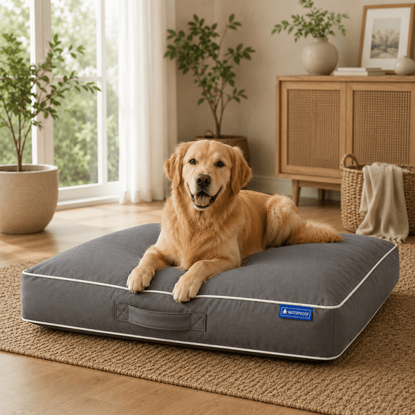 4B Waterproof PetRest Dog Bed Soft Washable Pet Cushion for Small Medium and Large Dogs Indoor Use