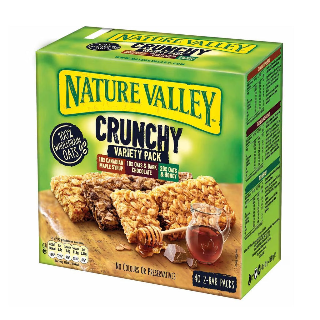 Nature Valley Crunchy Bars Variety Pack, 40 X 42G