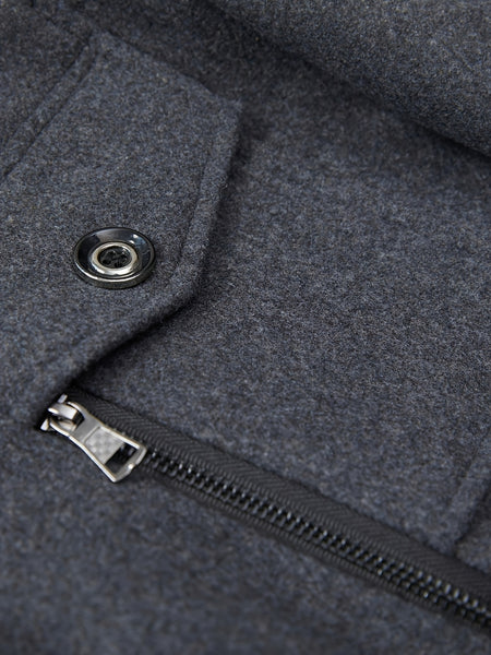 (Pearson OBM) Fall Winter Men'S Business Tweed Coat Fashion Double-Lapel Tweed Men'S Jacket