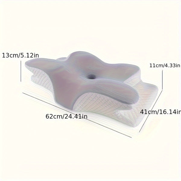 1pc Slow Rebound Cervical Pillow, Ergonomic Neck Contour Support for Side Sleep, Machine Washable Cool Soft Pillow Cover