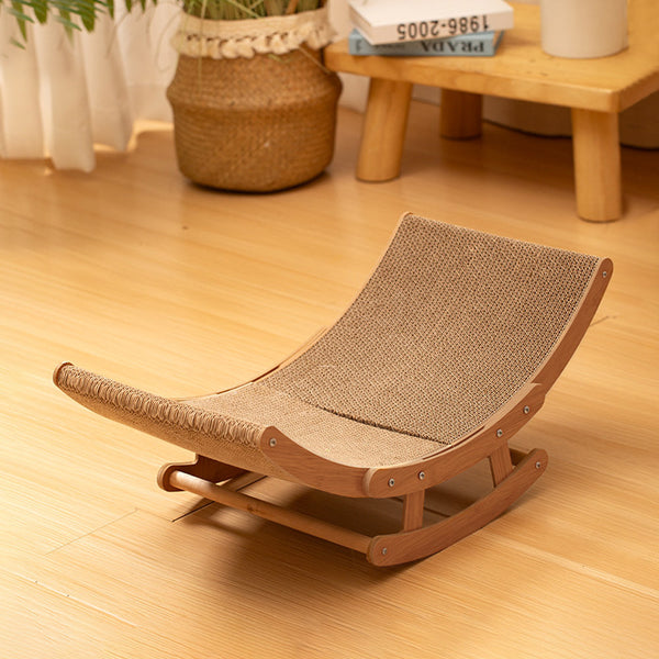 Cat Scratcher, Rocking Chair Cat Scratching Board, Cardboard Lounge Bed Cat Scratching Post, Durable Board Pads prevents Furniture Damage, Brown