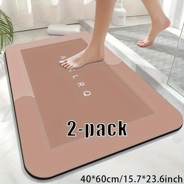 Super Absorbent Diatomite Bath Mat - Quick-Dry Non-Slip Bath with Diatomite Mud Layer, Soft Bathroom Floor Mat for Shower, Bathtub, Kitchen, RV (Compatible with Diatomite Mud Bath Products)