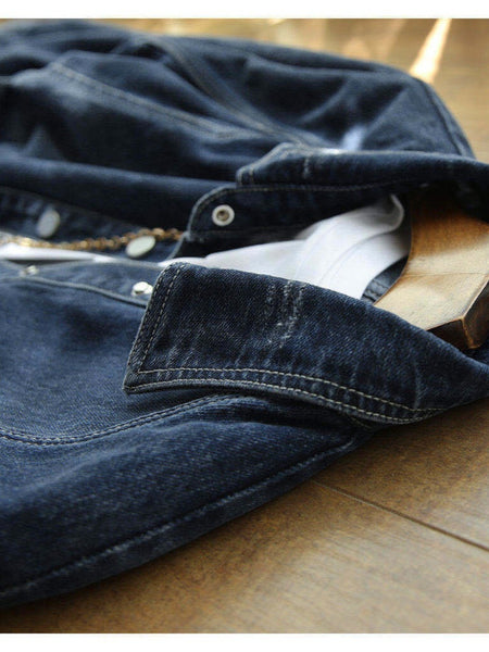 Women's Oversized Denim Jacket - 2025 New Style Collar & Chest Pocket, Youthful Age-Defying Fit, Casual to Dressy Coat for Jeans Blazer (Machine Washable, Spring/Fall Outerwear) - Versatile College to Workwear