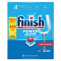 Finish Power Essential Dishwasher Tablets | Lemon | 400 Tabs Bulk Pack