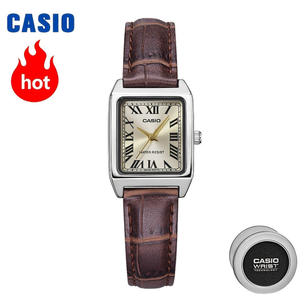 Casio Vintage Small Square Watch for Women and Teens, Simple Analog Style