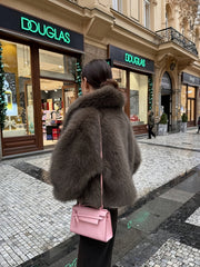 Faux Winter Warm Fashion Plush Top Short Coat for Women