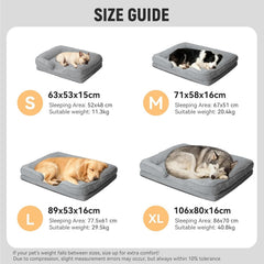 Orthopedic Dog Bed with Removable CoverFoam Pet Mattress for All-Season Comfort, Non-Slip Bottom, Fits Medium/Large/Small Dogs, Cozy Bedroom Accessory