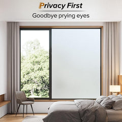 Rabbitgoo Window Film Privacy Film for Glass Windows, Frosted Glass Sticker Static Cling without Glue for Bathroom Home Office Matt 44.5X200 Cm