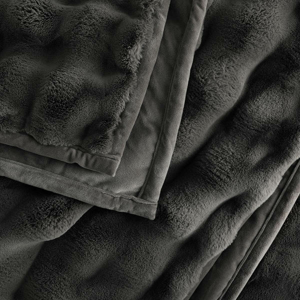House & Home Bubble Faux Fur Throw in 3 Colours, 152 X 177 Cm