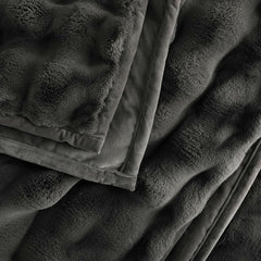 House & Home Bubble Faux Fur Throw in 3 Colours, 152 X 177 Cm