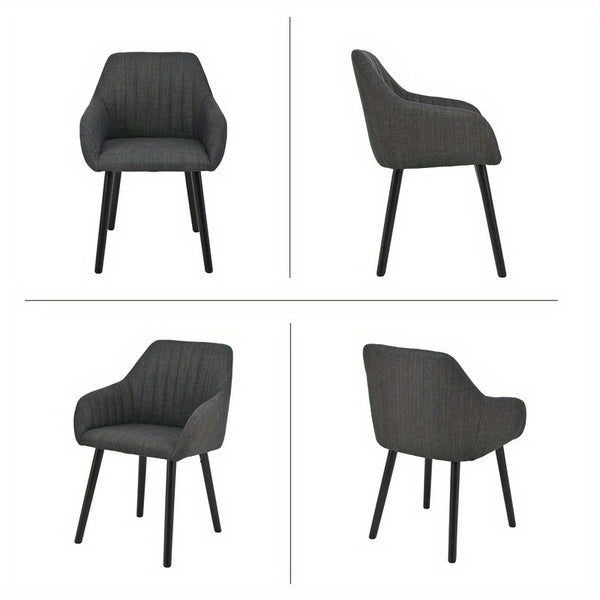 Modern Scandinavian Dining Chairs Suitable for - Ergonomic Armrests & Padded Seats with Cushioned Backrest, Soft /Upholstery & Sturdy Legs - - Modern Chairs, for, or for Company Events (Assembly Required)
