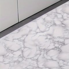 10M Self Adhesive Grey White Marble Effect Vinyl Wrap Film for Kitchen Worktops Wall Floor Sticker