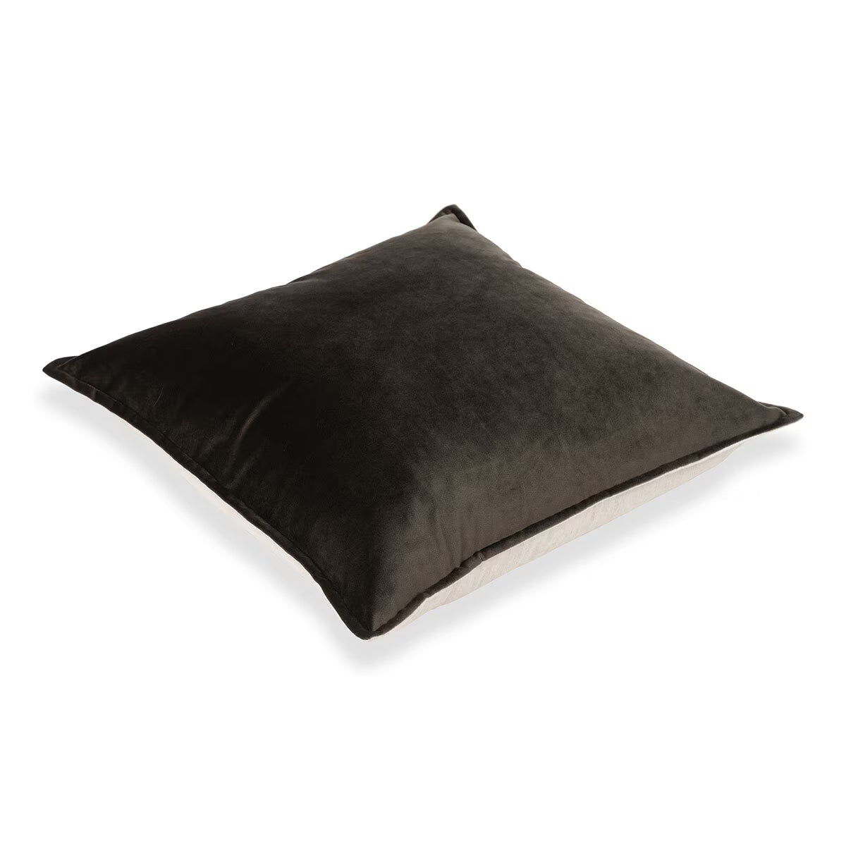 Velvet Feather Filled Deco Cushion 55 X 55 Cm, Beluga